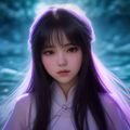 交通出行顾问陈美玲女士头像，温柔专业气质，手持澳门地图，亲切可信